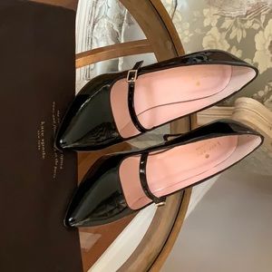 Black patent leather Kate spade heels